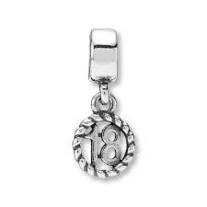18th birthday Pandora sterling silver charm